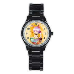 Easter Bunny Furry Stainless Steel Round Watch by Catifornia