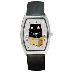 Black Cat In A Box Barrel Style Metal Watch by Catifornia