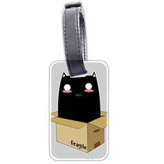 Black Cat In A Box Luggage Tags (two Sides) by Catifornia