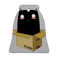 Black Cat In A Box Bell Ornament (two Sides) by Catifornia