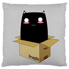 Black Cat In A Box Standard Flano Cushion Case (one Side) by Catifornia