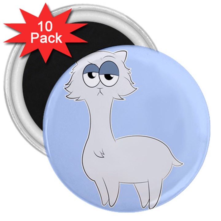 Grumpy Persian Cat Llama 3  Magnets (10 pack) 