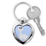 Grumpy Persian Cat Llama Key Chains (Heart)  Front