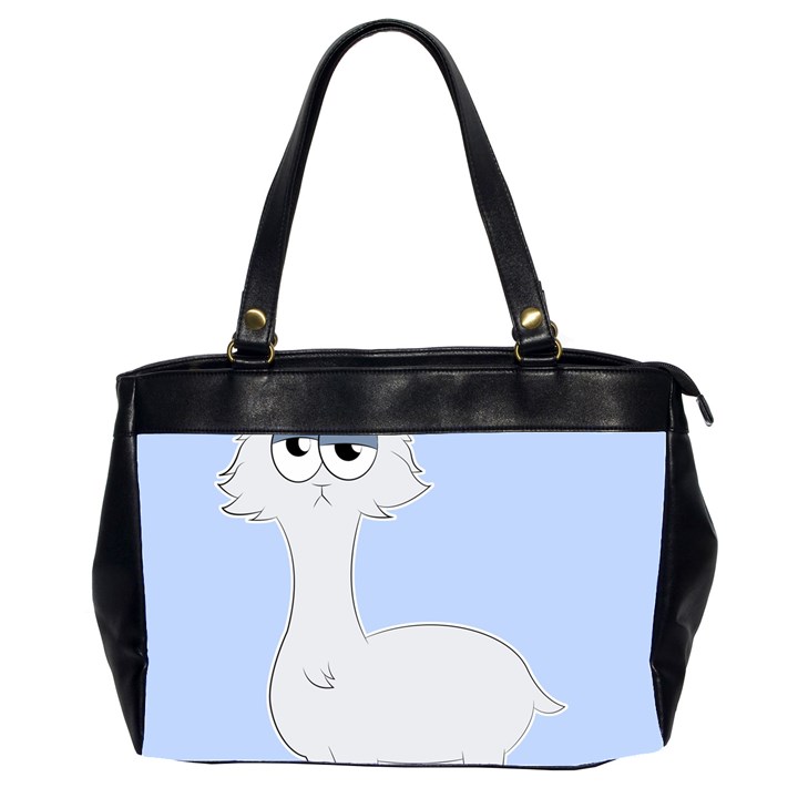 Grumpy Persian Cat Llama Office Handbags (2 Sides) 