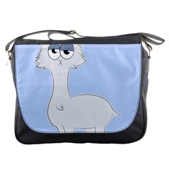 Grumpy Persian Cat Llama Messenger Bags by Catifornia