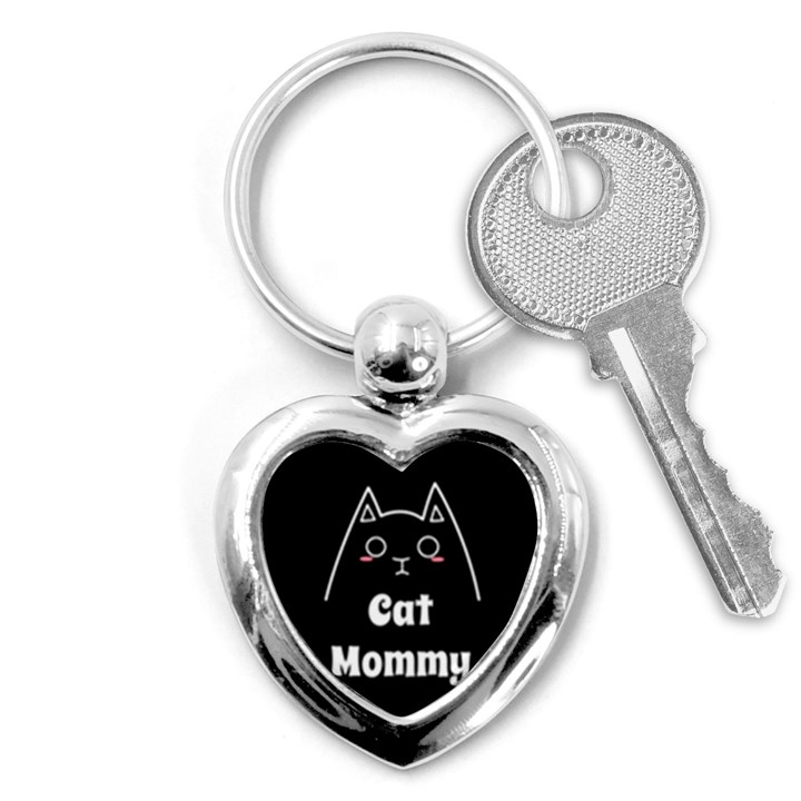 Love My Cat Mommy Key Chains (Heart) 