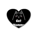 Love My Cat Mommy Heart Coaster (4 pack)  Front