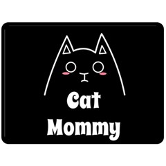 Love My Cat Mommy Fleece Blanket (large)  by Catifornia