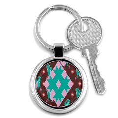 Animals Rooster Hens Chicks Chickens Plaid Star Flower Floral Sunflower Key Chains (round) 