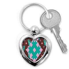 Animals Rooster Hens Chicks Chickens Plaid Star Flower Floral Sunflower Key Chains (heart) 