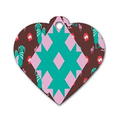 Animals Rooster Hens Chicks Chickens Plaid Star Flower Floral Sunflower Dog Tag Heart (two Sides)