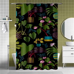 Wreaths Flower Floral Leaf Rose Sunflower Green Yellow Black Shower Curtain 48  X 72  (small)  by Mariart