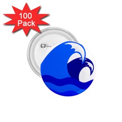 Blue Beach Sea Wave Waves Chevron Water 1 75  Buttons (100 Pack) 