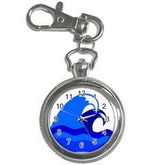 Blue Beach Sea Wave Waves Chevron Water Key Chain Watches