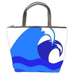 Blue Beach Sea Wave Waves Chevron Water Bucket Bags by Mariart