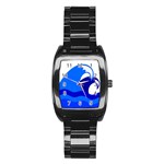 Blue Beach Sea Wave Waves Chevron Water Stainless Steel Barrel Watch Front