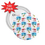 Animals Elephants Giraffes Bird Cranes Swan 2.25  Buttons (100 pack)  Front