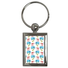 Animals Elephants Giraffes Bird Cranes Swan Key Chains (rectangle)  by Mariart