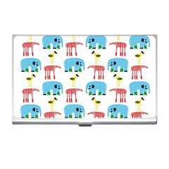 Animals Elephants Giraffes Bird Cranes Swan Business Card Holders by Mariart