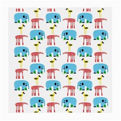 Animals Elephants Giraffes Bird Cranes Swan Medium Glasses Cloth