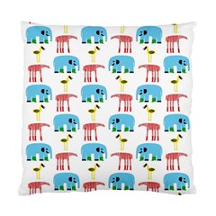 Animals Elephants Giraffes Bird Cranes Swan Standard Cushion Case (two Sides) by Mariart