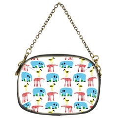 Animals Elephants Giraffes Bird Cranes Swan Chain Purses (two Sides)  by Mariart