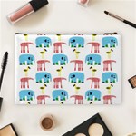 Animals Elephants Giraffes Bird Cranes Swan Cosmetic Bag (Large)  Back