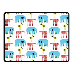 Animals Elephants Giraffes Bird Cranes Swan Fleece Blanket (small) by Mariart