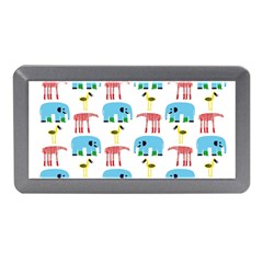 Animals Elephants Giraffes Bird Cranes Swan Memory Card Reader (mini) by Mariart