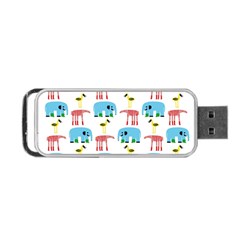 Animals Elephants Giraffes Bird Cranes Swan Portable Usb Flash (one Side)