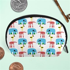 Animals Elephants Giraffes Bird Cranes Swan Accessory Pouches (large)  by Mariart