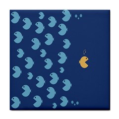 Blue Fish Sea Beach Swim Yellow Predator Water Tile Coasters by Mariart