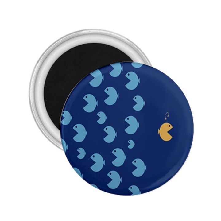 Blue Fish Sea Beach Swim Yellow Predator Water 2.25  Magnets