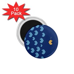 Blue Fish Sea Beach Swim Yellow Predator Water 1 75  Magnets (10 Pack) 