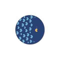 Blue Fish Sea Beach Swim Yellow Predator Water Golf Ball Marker (4 Pack) by Mariart