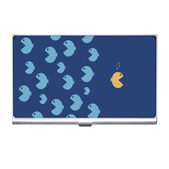 Blue Fish Sea Beach Swim Yellow Predator Water Business Card Holders