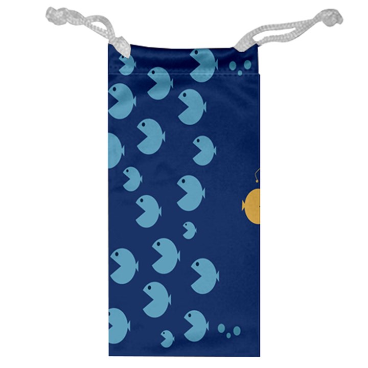 Blue Fish Sea Beach Swim Yellow Predator Water Jewelry Bag