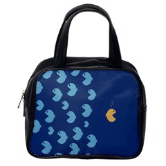 Blue Fish Sea Beach Swim Yellow Predator Water Classic Handbags (one Side) by Mariart