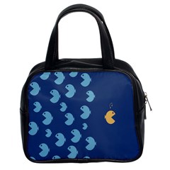 Blue Fish Sea Beach Swim Yellow Predator Water Classic Handbags (2 Sides) by Mariart