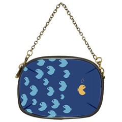 Blue Fish Sea Beach Swim Yellow Predator Water Chain Purses (one Side)  by Mariart