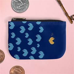 Blue Fish Sea Beach Swim Yellow Predator Water Mini Coin Purses by Mariart