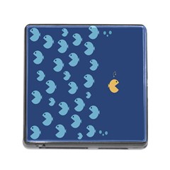 Blue Fish Sea Beach Swim Yellow Predator Water Memory Card Reader (square) by Mariart