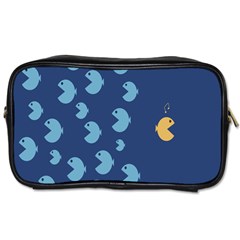 Blue Fish Sea Beach Swim Yellow Predator Water Toiletries Bags by Mariart