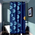 Blue Fish Sea Beach Swim Yellow Predator Water Shower Curtain 36  x 72  (Stall)  Curtain(36 X72 ) - 33.26 x66.24  Curtain(36 X72 )