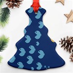 Blue Fish Sea Beach Swim Yellow Predator Water Ornament (Christmas Tree)  Front