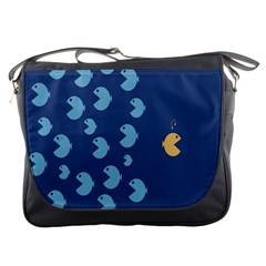 Blue Fish Sea Beach Swim Yellow Predator Water Messenger Bags by Mariart