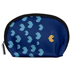 Blue Fish Sea Beach Swim Yellow Predator Water Accessory Pouches (large)  by Mariart