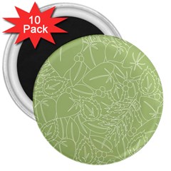 Blender Greenery Leaf Green 3  Magnets (10 Pack) 