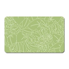 Blender Greenery Leaf Green Magnet (rectangular) by Mariart