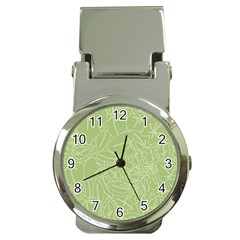 Blender Greenery Leaf Green Money Clip Watches by Mariart